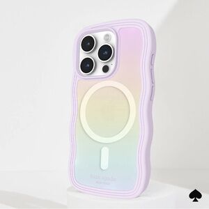 kate spade new york iphone 15 pro max magsafe case wavy lavender